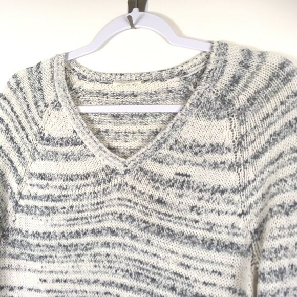 EILEEN Fisher Marled Cotton Knit Slub Sweater - Picture 3 of 8